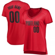 Custom P.Trail Blazers Fanatics Branded Women's Fast Break Replica Custom Jersey Red Statement Edition Stitched Basketball Jersey