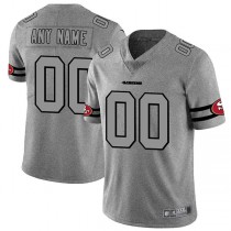 Custom SF.49ers 2019 Gray Gridiron Gray Vapor Untouchable Limited Jersey Stitched American Football Jerseys
