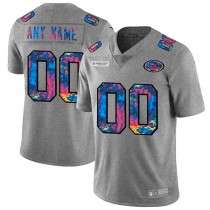 Custom SF.49ers Multi-Color 2020 Crucial Catch Vapor Untouchable Limited Jersey Greyheather Stitched American Football Jerseys