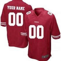 Custom SF.49ers Red Game Jersey Stitched American Football Jerseys