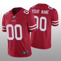 Custom SF.49ers Scarlet Vapor Limited 100th Season Jersey Stitched American Football Jerseys
