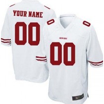 Custom SF.49ers White Game Jersey Stitched American Football Jerseys