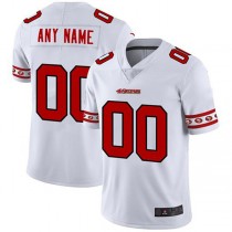 Custom SF.49ers White Team Logo Vapor Limited Jersey Stitched American Football Jerseys