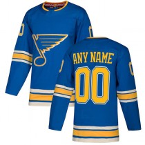 Custom St.L.Blues Alternate Authentic Jersey Light Blue Stitched American Hockey Jerseys