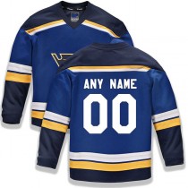 Custom St.L.Blues Fanatics Branded Home Replica Blue Stitched American Hockey Jerseys