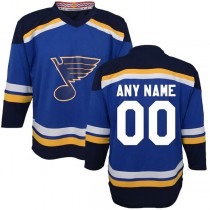 Custom St.L.Blues Toddler Home Replica Jersey Blue Stitched American Hockey Jerseys