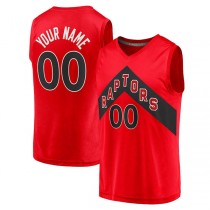 Custom T.Raptors Fanatics Branded 2020 Fast Break Replica Jersey Icon Edition Red Stitched Basketball Jersey