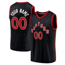 Custom T.Raptors Fanatics Branded Fast Break Replica Jersey Black Statement Edition Stitched Basketball Jersey