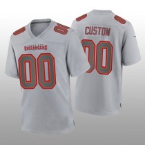 Custom TB.Buccaneers Gray Atmosphere Game Jersey Stitched Jersey American Football Jerseys