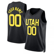 Custom U.Jazz Jordan Brand Unisex 2022-23 Swingman Custom Jersey Statement Edition Black Stitched Basketball Jersey