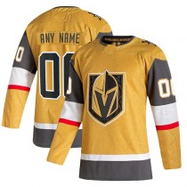 Custom V.Golden Knights 2020-21 Home Authentic Jersey Gold Stitched American Hockey Jerseys