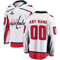 Custom W.Capitals 2018 Stanley Cup Champions Away Breakaway Jersey White Stitched American Hockey Jerseys