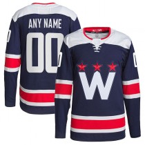 Custom W.Capitals Alternate Authentic Pro Jersey Navy Stitched American Hockey Jerseys