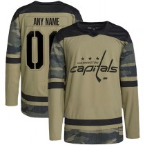 Custom W.Capitals Military Appreciation Team Authentic Custom Practice Jersey Camo Stitched American Hockey Jerseys