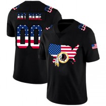 Custom W.Commanders Black Limited Fashion Flag Stitched Jersey Football Jerseys