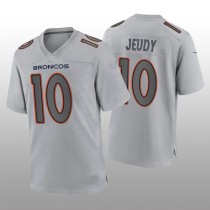 D.Broncos #10 Jerry Jeudy Gray Atmosphere Game Jersey Stitched American Football Jerseys