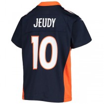 D.Broncos #10 Jerry Jeudy Navy Game Jersey Stitched American Football Jerseys