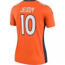 D.Broncos #10 Jerry Jeudy Orange Legend Jersey Stitched American Football Jerseys