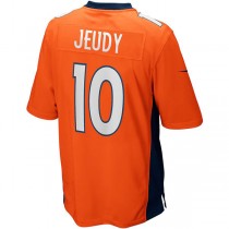 D.Broncos #10 Jerry Jeudy Orange Player Game Jersey Stitched American Football Jerseys