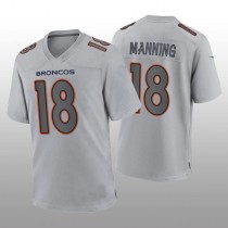 D.Broncos #18 Peyton Manning Gray Atmosphere Game Retired Player Jersey Stitched American Football Jerseys