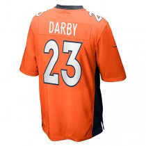 D.Broncos #23 Ronald Darby Orange Player Game Jersey Stitched American Football Jerseys