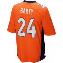 D.Broncos #24 Champ Bailey Orange Game Retired Player Jersey Stitched American Football Jerseys