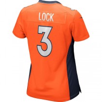 D.Broncos #3 Drew Lock Orange Game Player Jersey Stitched American Football Jerseys