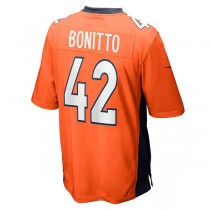 D.Broncos #42 Nik Bonitto Orange Game Player Jersey Stitched American Football Jerseys