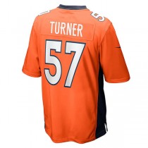 D.Broncos #57 Billy Turner Orange Game Player Jersey Stitched American Football Jerseys