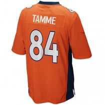 D.Broncos #84 Jacob Tamme Orange Team Color Game Jersey Stitched American Football Jerseys