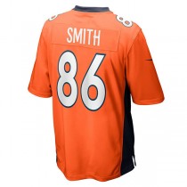 D.Broncos #86 Vyncint Smith Orange Game Player Jersey Stitched American Football Jerseys
