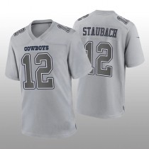 D.Cowboys #12 Roger Staubach Gray Atmosphere Game Retired Player Jersey Fashion Jersey American Jerseys