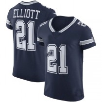 D.Cowboys #21 Ezekiel Elliott Navy Vapor Elite Jersey Stitched American Football Jerseys