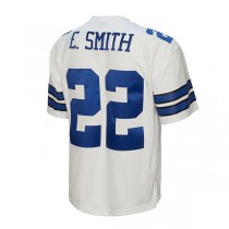 D.Cowboys #22 Emmitt Smith Mitchell & Ness White 1992 Legacy Replica Jersey Stitched American Football Jerseys