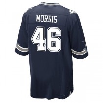 D.Cowboys #46 Alfred Morris Navy Game Jersey Stitched American Football Jerseys