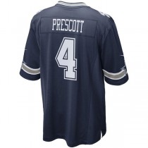 D.Cowboys #4 Dak Prescott Navy Game Team Jersey Stitched American Football Jerseys