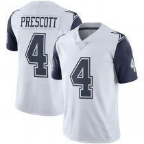 D.Cowboys #4 Dak Prescott White Color Rush Vapor Limited Jersey Stitched American Football Jerseys