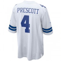 D.Cowboys #4 Dak Prescott White Game Team Jersey Stitched American Football Jerseys