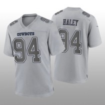 D.Cowboys #94 Charles Haley Gray Atmosphere Game Retired Player Jersey Fashion Jersey American Jerseys