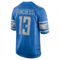 D.Lions #13 Devin Funchess Blue Player Game Jersey Stitched American Football Jerseys