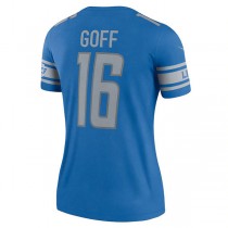 D.Lions #16 Jared Goff Blue Legend Jersey Stitched American Football Jerseys