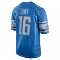 D.Lions #16 Jared Goff Blue Player Game Jersey Stitched American Football Jerseys