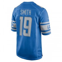 D.Lions #19 Saivion Smith Blue Player Game Jersey Stitched American Football Jerseys