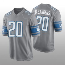 D.Lions #20 Barry Sanders Alternate Game Retired Player Jersey - Silver American Football Jerseys