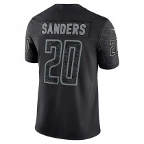 D.Lions #20 Barry Sanders Black Retired Player RFLCTV Limited Jersey Stitched American Football Jerseys