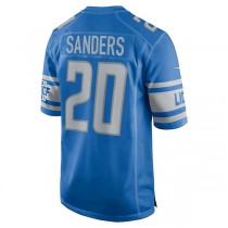 D.Lions #20 Barry Sanders Blue Game Retired Player Jersey Stitched American Football Jerseys