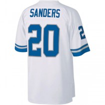 D.Lions #20 Barry Sanders Mitchell & Ness White Legacy Replica Jersey Stitched American Football Jerseys