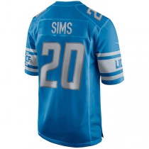 D.Lions #20 Billy Sims Blue Game Retired Player Jersey Stitched American Football Jerseys