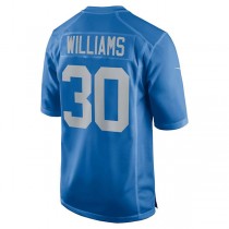 D.Lions #30 Jamaal Williams Blue Player Game Jersey Stitched American Football Jerseys