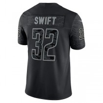 D.Lions #32 D'Andre Swift Black RFLCTV Limited Jersey Stitched American Football Jerseys